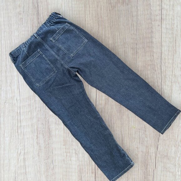 J.Crew Denim Barrel Pants Tapered Leg Medium Wash Blue Size 8 / 29 - Picture 2 of 9